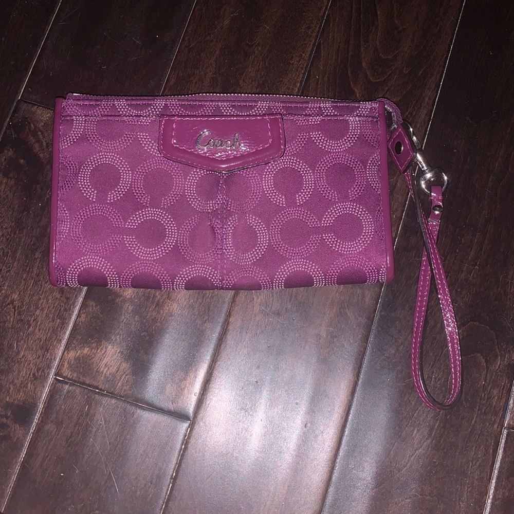 Purple coach wallet